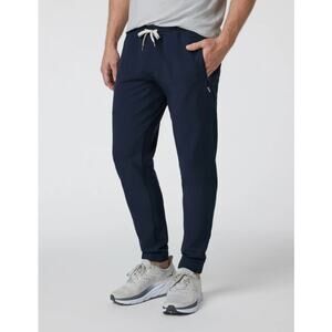 Vuori Transit Jogger Pants Ink Navy Blue Technical UPF 30 Stretch Woven L
